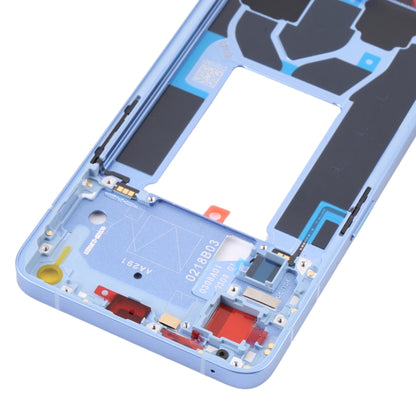 For OPPO Reno7 5G China PFJM10 Original Front Housing LCD Frame Bezel Plate (Blue) - Frame Bezel Plate by buy2fix | Online Shopping UK | buy2fix