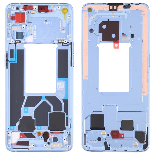 Original Vordergehäuse LCD Rahmen Blende für OPPO Reno7 5G China PFJM10 (Blau)