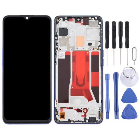 Original LCD Screen For OPPO Reno3 5G/Reno3 Youth/F15/Find X2 Lite/K7 5G Digitizer Full Assembly with Frame (Blue) - LCD Screen by buy2fix | Online Shopping UK | buy2fix