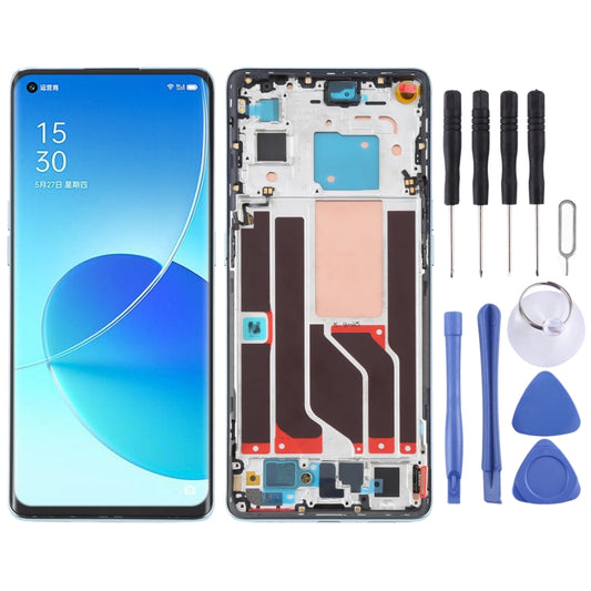 Original LCD Screen and Digitizer Full Assembly with Frame For OPPO Reno6 Pro 5G PEPM00 CPH2249(Green) - LCD Screen by buy2fix | Online Shopping UK | buy2fix