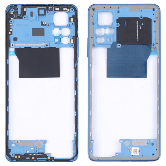Plaque de lunette de cadre central pour Xiaomi Poco X4 Pro 5G/Redmi Note 11E Pro (bleu foncé)