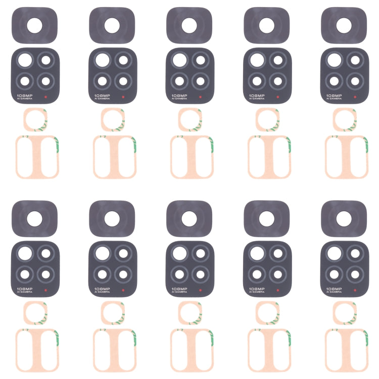10 PCS Back Camera Lens For Xiaomi Redmi Note 11S 2201117SG 2201117SI - Camera by buy2fix | Online Shopping UK | buy2fix