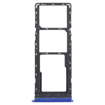 For Tecno Spark 4 Lite KC8S SIM Card Tray + SIM Card Tray + Micro SD Card Tray (Blue) - Card Tray by buy2fix | Online Shopping UK | buy2fix