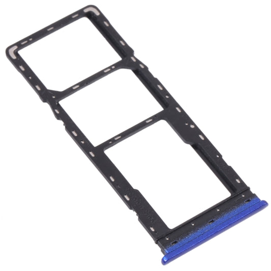 For Tecno Spark 4 Lite KC8S SIM Card Tray + SIM Card Tray + Micro SD Card Tray (Blue) - Card Tray by buy2fix | Online Shopping UK | buy2fix