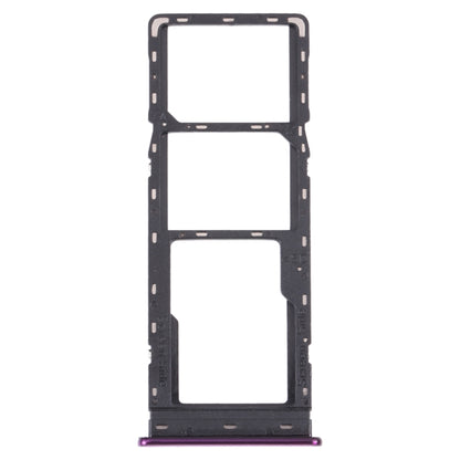 For Tecno Spark 4 Lite KC8S SIM Card Tray + SIM Card Tray + Micro SD Card Tray (Purple) - Card Tray by buy2fix | Online Shopping UK | buy2fix