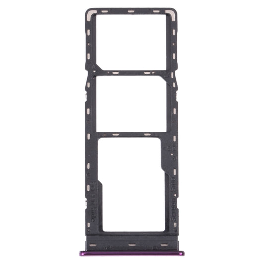 For Tecno Spark 4 Lite KC8S SIM Card Tray + SIM Card Tray + Micro SD Card Tray (Purple) - Card Tray by buy2fix | Online Shopping UK | buy2fix