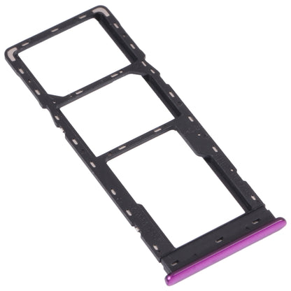 For Tecno Spark 4 Lite KC8S SIM Card Tray + SIM Card Tray + Micro SD Card Tray (Purple) - Card Tray by buy2fix | Online Shopping UK | buy2fix