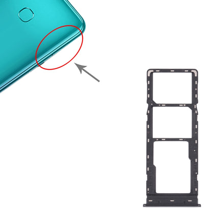 For Tecno Spark 5 Air/Spark 5 Pro/Spark 5 SIM Card Tray + SIM Card Tray + Micro SD Card Tray (Black) - Card Tray by buy2fix | Online Shopping UK | buy2fix