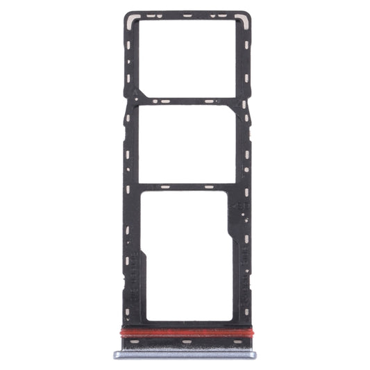 For Tecno Camon 16 CE7 CE7J CE9H SIM Card Tray + SIM Card Tray + Micro SD Card Tray (Silver) - Card Tray by buy2fix | Online Shopping UK | buy2fix