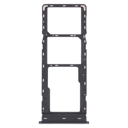 For Tecno Spark 7P KF7J SIM Card Tray + SIM Card Tray + Micro SD Card Tray (Black) - Card Tray by buy2fix | Online Shopping UK | buy2fix
