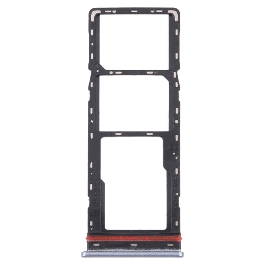 Plateau de carte SIM + plateau de carte SIM + plateau de carte Micro SD pour Tecno Spark 7 Pro (argent)