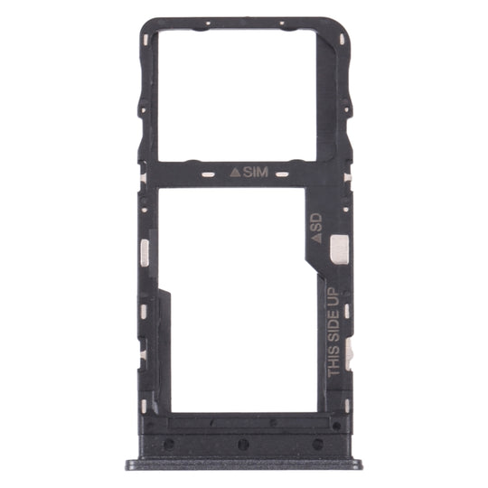 Plateau pour carte SIM + plateau pour carte Micro SD pour TCL 10L/10 Lite T770H T770B (noir)
