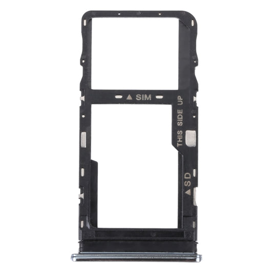 Original SIM Card Tray + Micro SD Card Tray for TCL 10L/10 Lite T770H T770B(Silver) - For TCL by buy2fix | Online Shopping UK | buy2fix