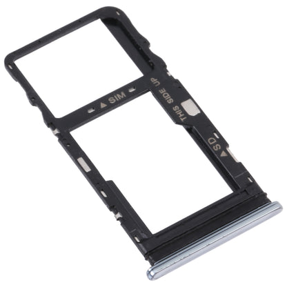 Original SIM Card Tray + Micro SD Card Tray for TCL 10L/10 Lite T770H T770B(Silver) - For TCL by buy2fix | Online Shopping UK | buy2fix