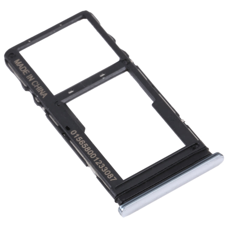 Original SIM Card Tray + Micro SD Card Tray for TCL 10L/10 Lite T770H T770B(Silver) - For TCL by buy2fix | Online Shopping UK | buy2fix