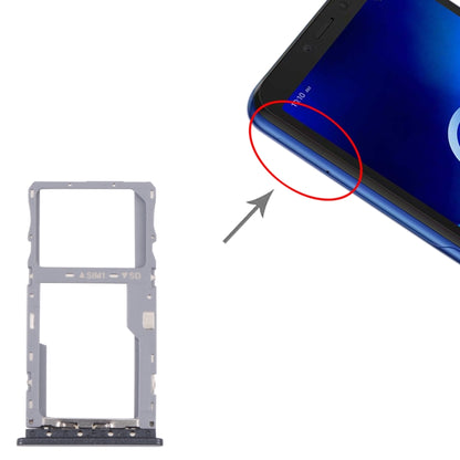 SIM Card Tray + Micro SD Card Tray For T-Mobile REVVL 4+ 5062 5062W 5062Z(Grey) - For T-Mobile by buy2fix | Online Shopping UK | buy2fix
