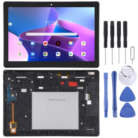 LCD-Bildschirm und Digitizer-Vollmontage mit Rahmen für Lenovo Tab M10 HD TB-X505L TB-X505 TB-X505F (Schwarz)