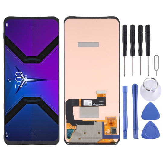 AMOLED-Material LCD-Bildschirm und Digitizer-Vollmontage für Lenovo Legion 2 Pro 2021 L70081 (Schwarz)