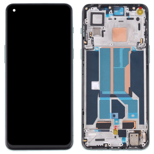 For OnePlus Nord 2 5G DN2101 DN2103 Digitizer Full Assembly with Frame OEM LCD Screen (Green) - LCD Screen by buy2fix | Online Shopping UK | buy2fix