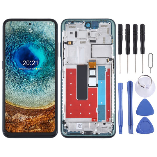 LCD-Bildschirm und Digitizer-Vollmontage mit Rahmen für Nokia X10 TA-1350 TA-1332 (Grün)