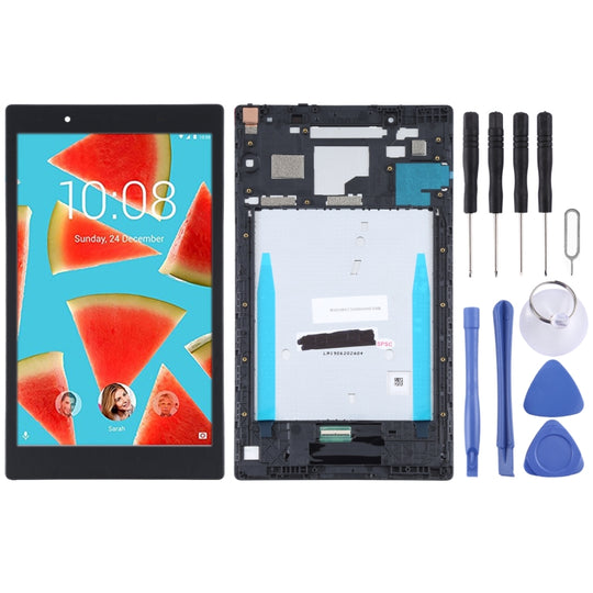 LCD-Bildschirm und Digitizer-Vollmontage mit Rahmen für Lenovo 8504 8504F 8504X TB-8504N (Schwarz)