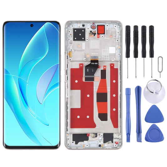 Original OLED LCD Screen for Honor 60 Pro Digitizer Full Assembly with Frame(Gold) - LCD Screen by buy2fix | Online Shopping UK | buy2fix