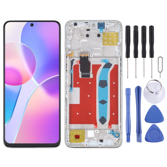 Original LCD Screen for Honor X30i Digitizer Full Assembly with Frame(Silver) - LCD Screen by buy2fix | Online Shopping UK | buy2fix