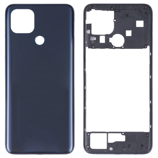 For OPPO A15/A15S/A35 Battery Back Cover with Middle Frame (Black) - Back Cover by buy2fix | Online Shopping UK | buy2fix