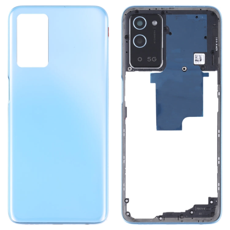 For OPPO A56 5G Battery Back Cover with Middle Frame (Blue) - Back Cover by buy2fix | Online Shopping UK | buy2fix