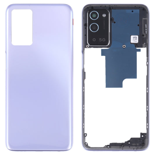 For OPPO A56 5G Battery Back Cover with Middle Frame (Purple) - Back Cover by buy2fix | Online Shopping UK | buy2fix