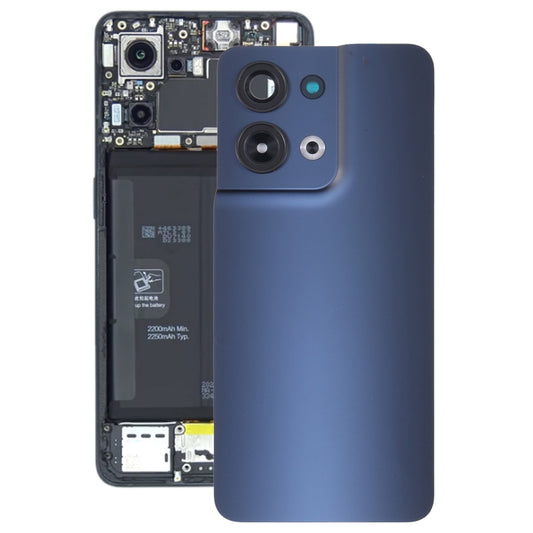 For OPPO Reno8 Original Battery Back Cover with Camera Lens Cover(Black) - Back Cover by buy2fix | Online Shopping UK | buy2fix
