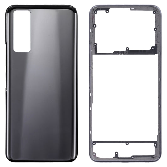 For vivo Y53s 5G Battery Back Cover with Middle Frame (Black) - Back Cover by buy2fix | Online Shopping UK | buy2fix