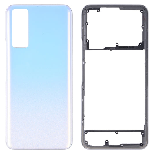 For vivo Y53s 5G Battery Back Cover with Middle Frame (Silver) - Back Cover by buy2fix | Online Shopping UK | buy2fix