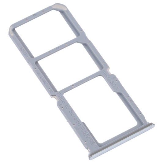 For OPPO A95 4G/Reno6 Lite SIM Card Tray + SIM Card Tray + Micro SD Card Tray (Silver) - Card Tray by buy2fix | Online Shopping UK | buy2fix