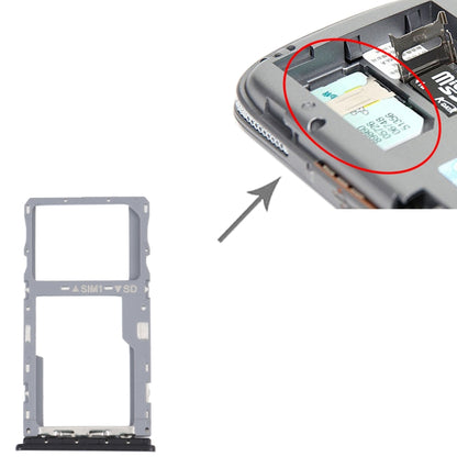 SIM Card Tray + Micro SD Card Tray for T-Mobile Revvl 4+ 5062 506W 5062Z(Black) - For T-Mobile by buy2fix | Online Shopping UK | buy2fix