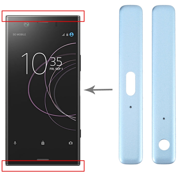 1 Pair Side Part Sidebar For Sony Xperia XZ1 Compact (Blue) - Frame Bezel Plate by buy2fix | Online Shopping UK | buy2fix