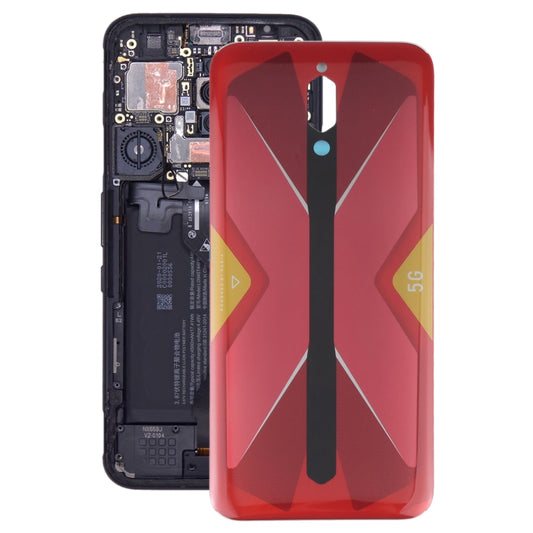 Battery Glass Back Cover for ZTE Nubia Red Magic 5G NX659J(Red) - For ZTE by buy2fix | Online Shopping UK | buy2fix