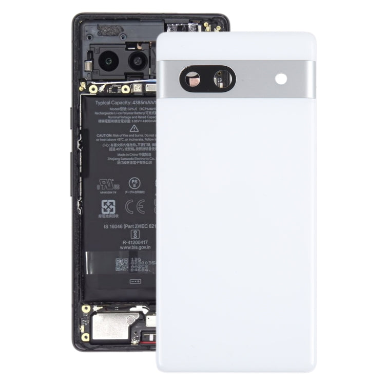 For Google Pixel 7A Original Battery Back Cover with Camera Lens Cover(White) by buy2fix