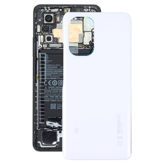 Glass Battery Back Cover for Xiaomi Poco F3(White)