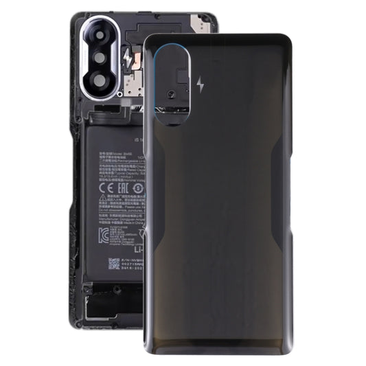 Glass Battery Back Cover for Xiaomi Redmi K40 Gaming(Black) - Back Cover by buy2fix | Online Shopping UK | buy2fix