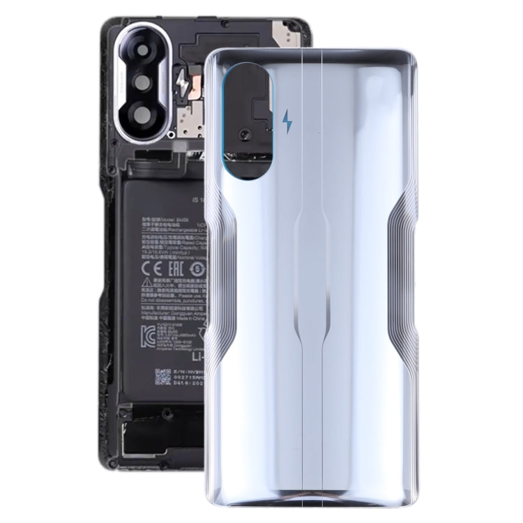 Glass Battery Back Cover for Xiaomi Redmi K40 Gaming(Silver) - Back Cover by buy2fix | Online Shopping UK | buy2fix