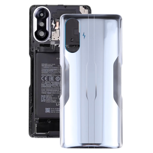 Glass Battery Back Cover for Xiaomi Redmi K40 Gaming(Silver) - Back Cover by buy2fix | Online Shopping UK | buy2fix