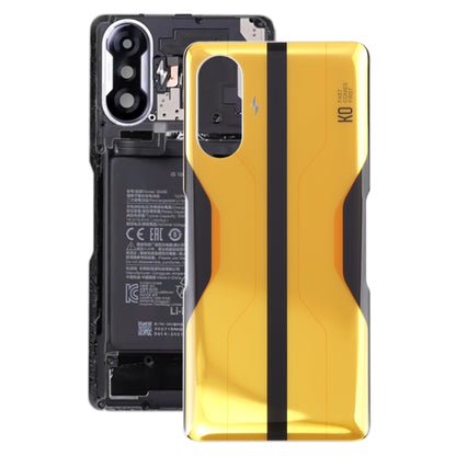 Glass Battery Back Cover for Xiaomi Redmi K40 Gaming(Yellow) by buy2fix