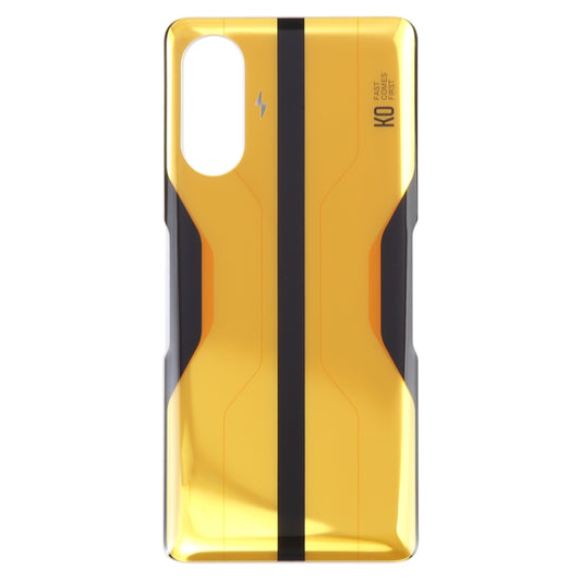 Glass Battery Back Cover for Xiaomi Redmi K40 Gaming(Yellow) by buy2fix