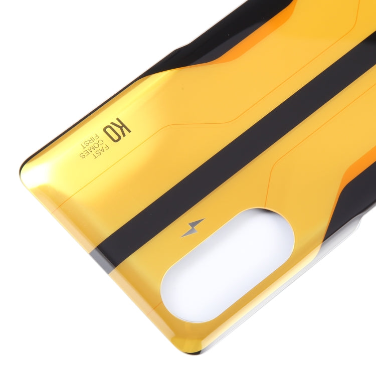 Glass Battery Back Cover for Xiaomi Redmi K40 Gaming(Yellow) by buy2fix