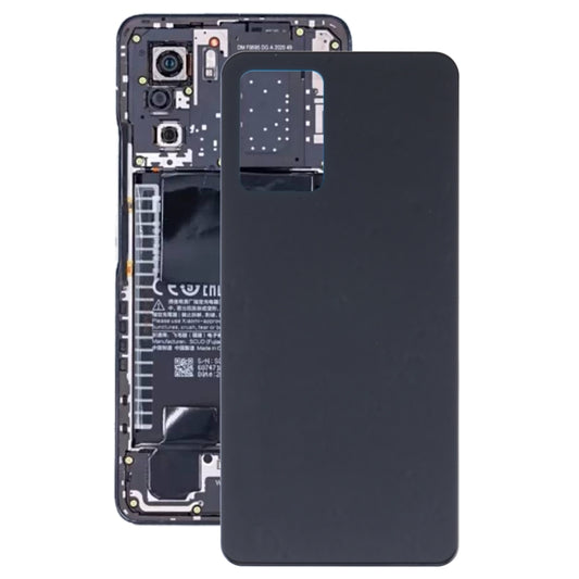 Glass Battery Back Cover for Xiaomi Redmi K40s(Black) - Back Cover by buy2fix | Online Shopping UK | buy2fix