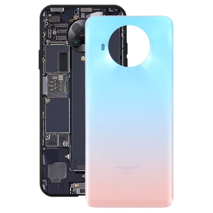 Glass Battery Back Cover for Xiaomi Redmi Note 9 Pro 5G/Mi 10T Lite 5G(Lake Blue) - Back Cover by buy2fix | Online Shopping UK | buy2fix