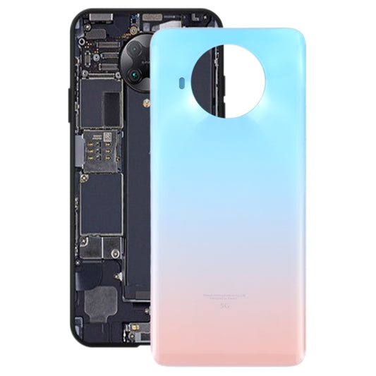 Glass Battery Back Cover for Xiaomi Redmi Note 9 Pro 5G/Mi 10T Lite 5G(Lake Blue) - Back Cover by buy2fix | Online Shopping UK | buy2fix