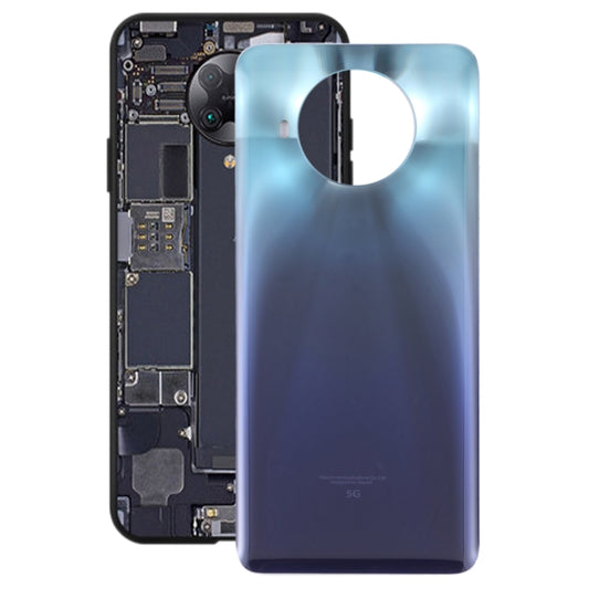 Glass Battery Back Cover for Xiaomi Redmi Note 9 Pro 5G/Mi 10T Lite 5G(Blue) - Back Cover by buy2fix | Online Shopping UK | buy2fix