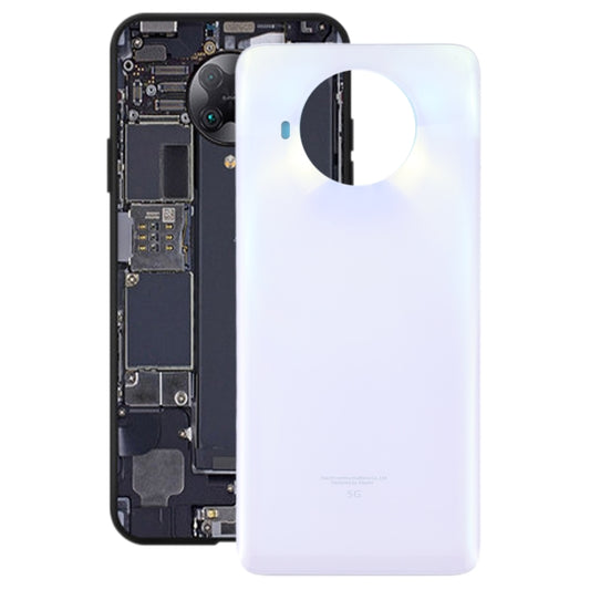 Glass Battery Back Cover for Xiaomi Redmi Note 9 Pro 5G/Mi 10T Lite 5G(White) - Back Cover by buy2fix | Online Shopping UK | buy2fix
